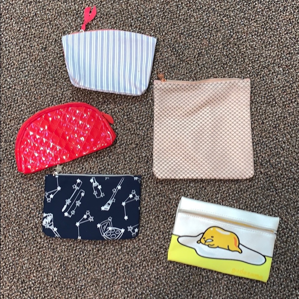 5-pack of ipsy makeup bags